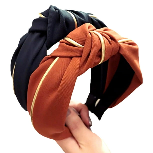 Women Headband Twist Hairband Bow Knot Cross Tie Wide Headwear Hair Band Hoop US